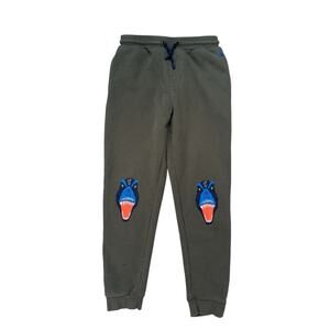 JOULES Green Dinosaur Knees Print Sweat Pants Size 9Y Kids Pull On Drawstring